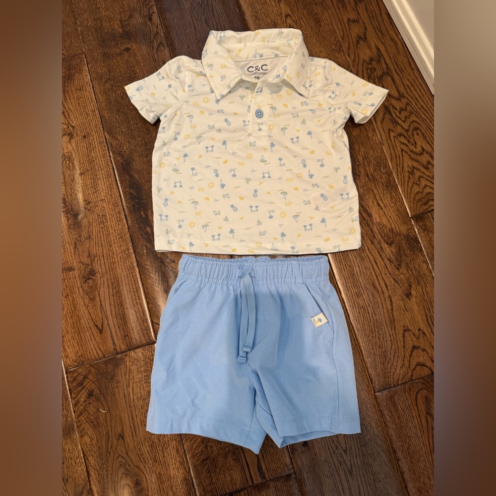 Golf polo and shorts set